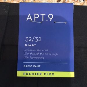 NWT - men’s black dress slacks 32/32 slim fit